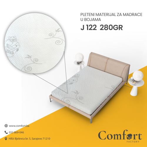 J122 PLETENI MATERIJAL ZA MADRACE U BOJAMA 280GR