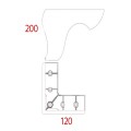 Dolphin 120x120x200mm CRNA NOGICA